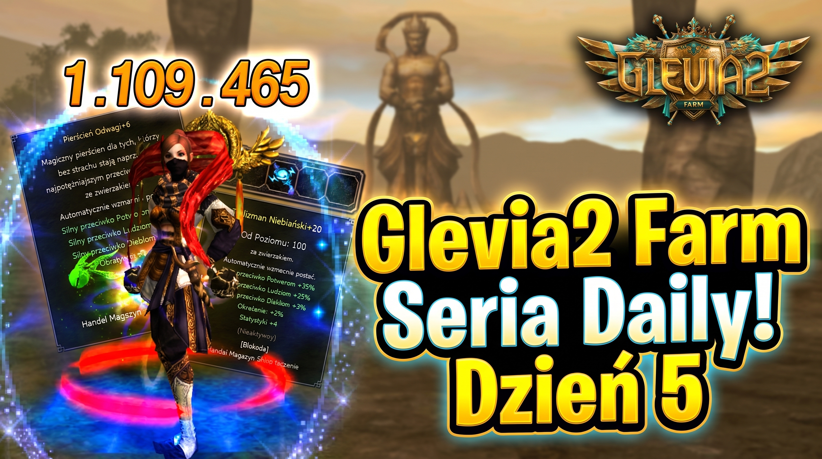 [#05] Glevia2 FARM –  1KK DMG PRZEBITE! – SERIA DAILY!